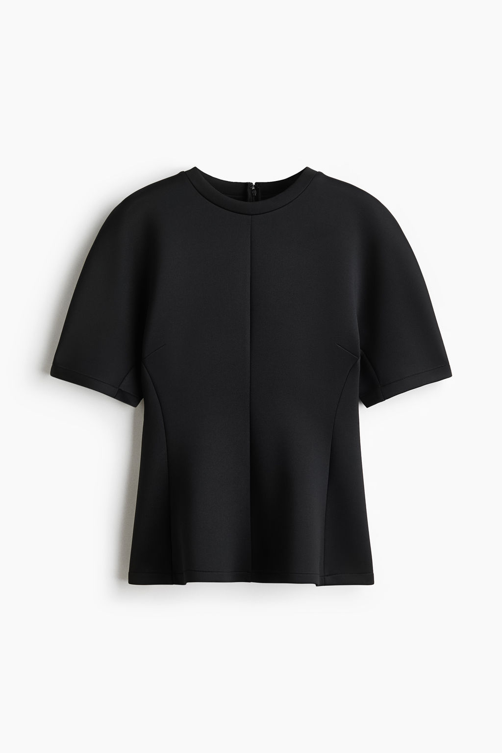 Top efecto neopreno con peplum
