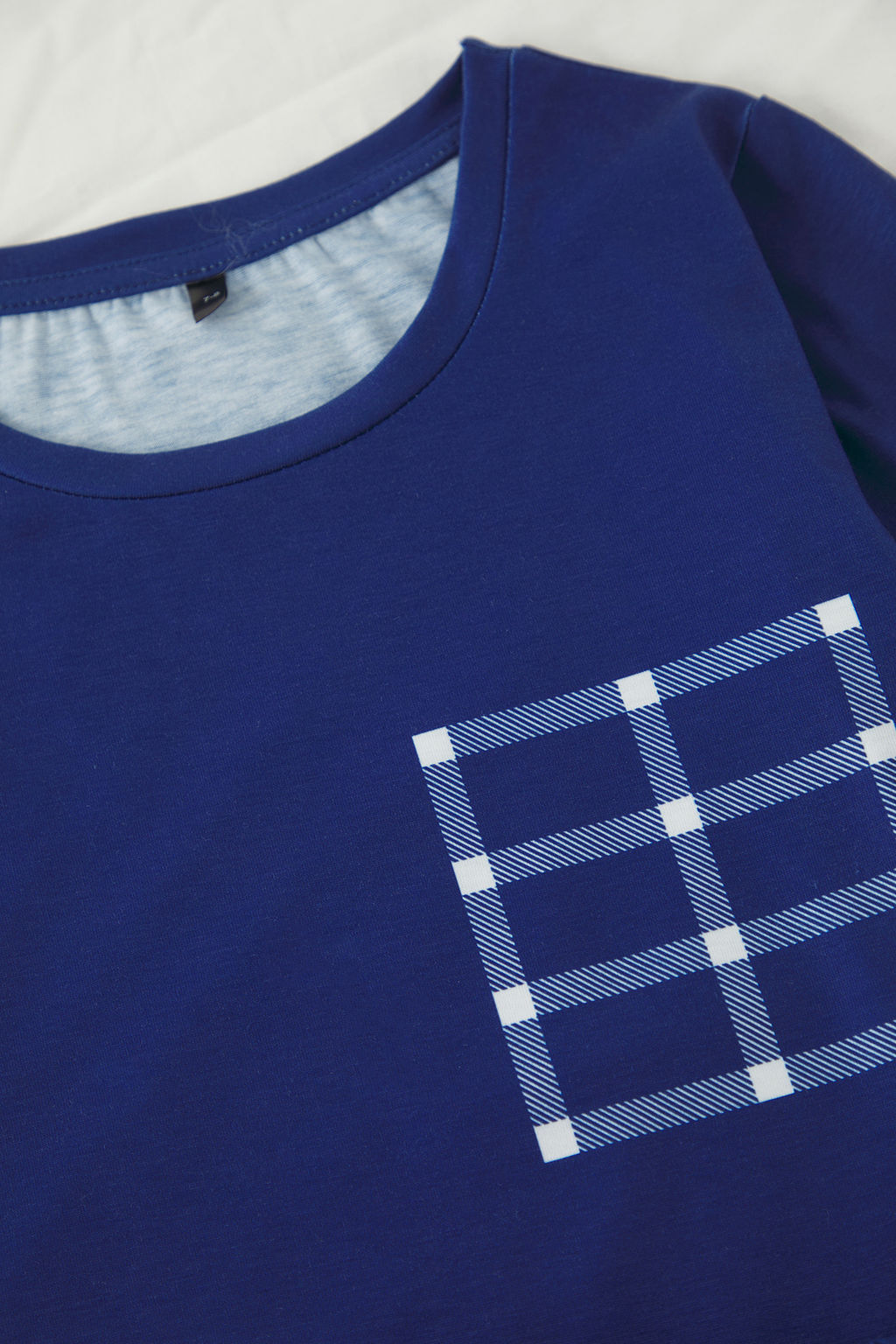 Lacivert Erkek Cocuk Ekoseli K?sa Kol Sortlu Orme Pijama Tak?m? TKDSS25PT00034 - Trendyolmilla фото 3