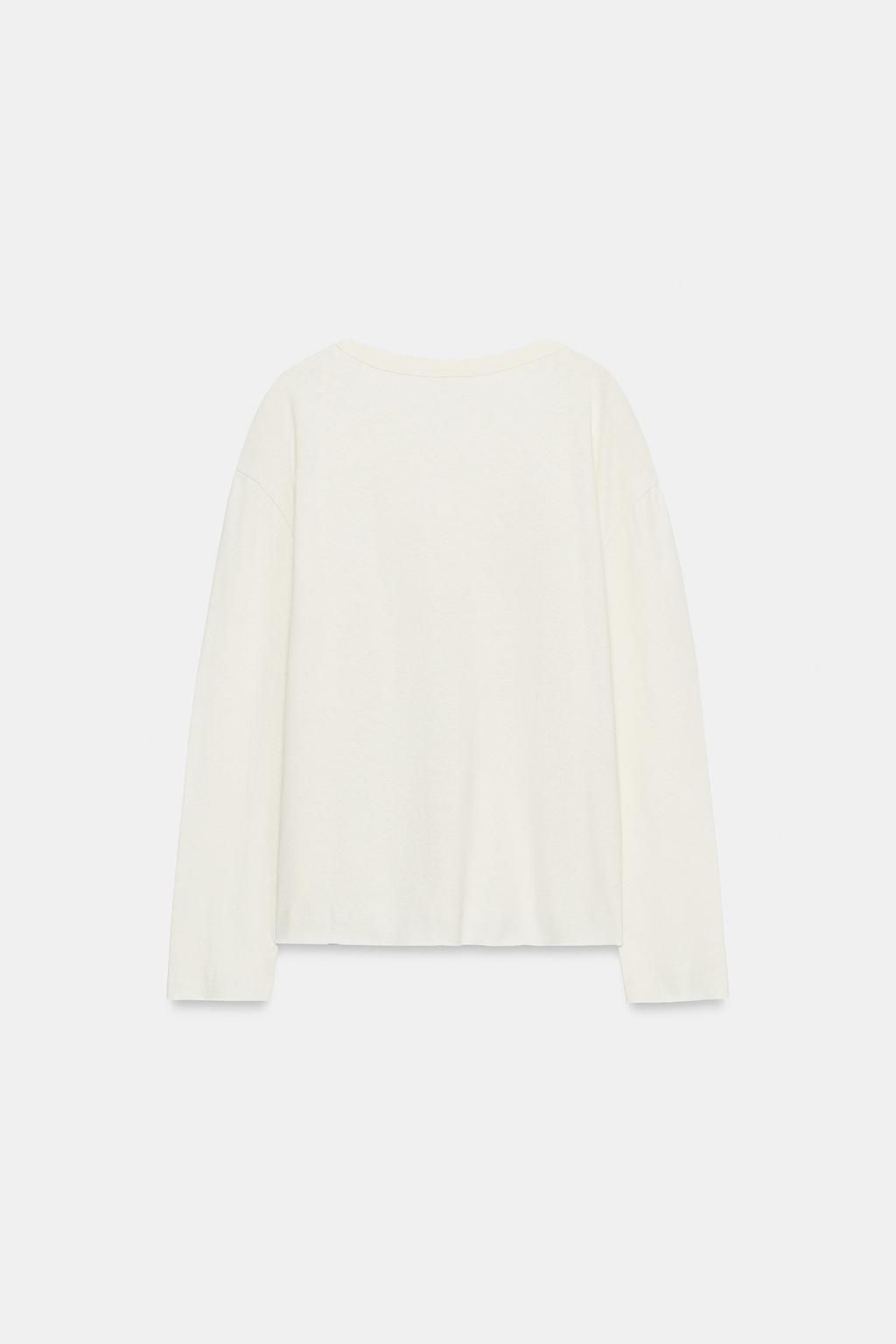 RUSTIC HENLEY T-SHIRT - Zara фото 7