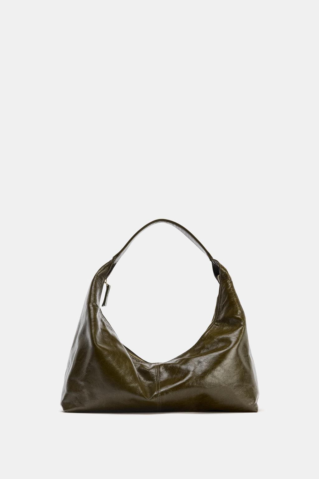 OVAL LEATHER HANDBAG