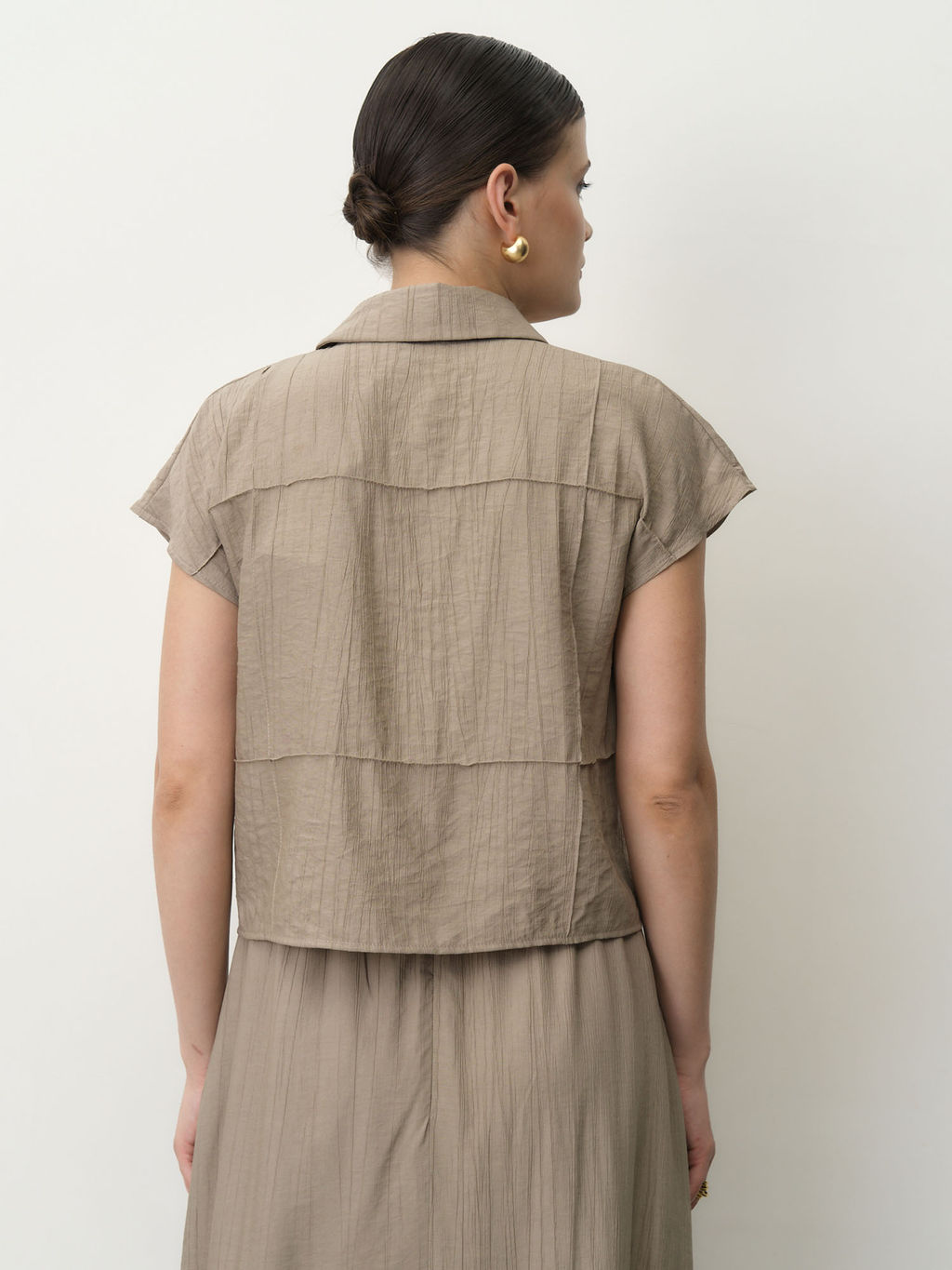 Блуза из вискозы 5011946 коричневая