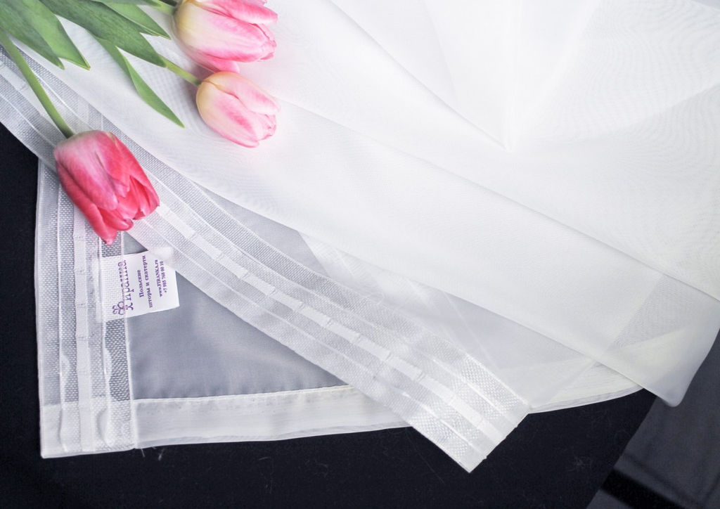 Готовые шторы арт. 0039/300/Б, СТЕФАНИ, цвет белый, занавеска, размеры 300 см ширина х 175 см высота из ВУАЛИ, украшена кружевом, пошита на шторной ленте - Haft фото 3