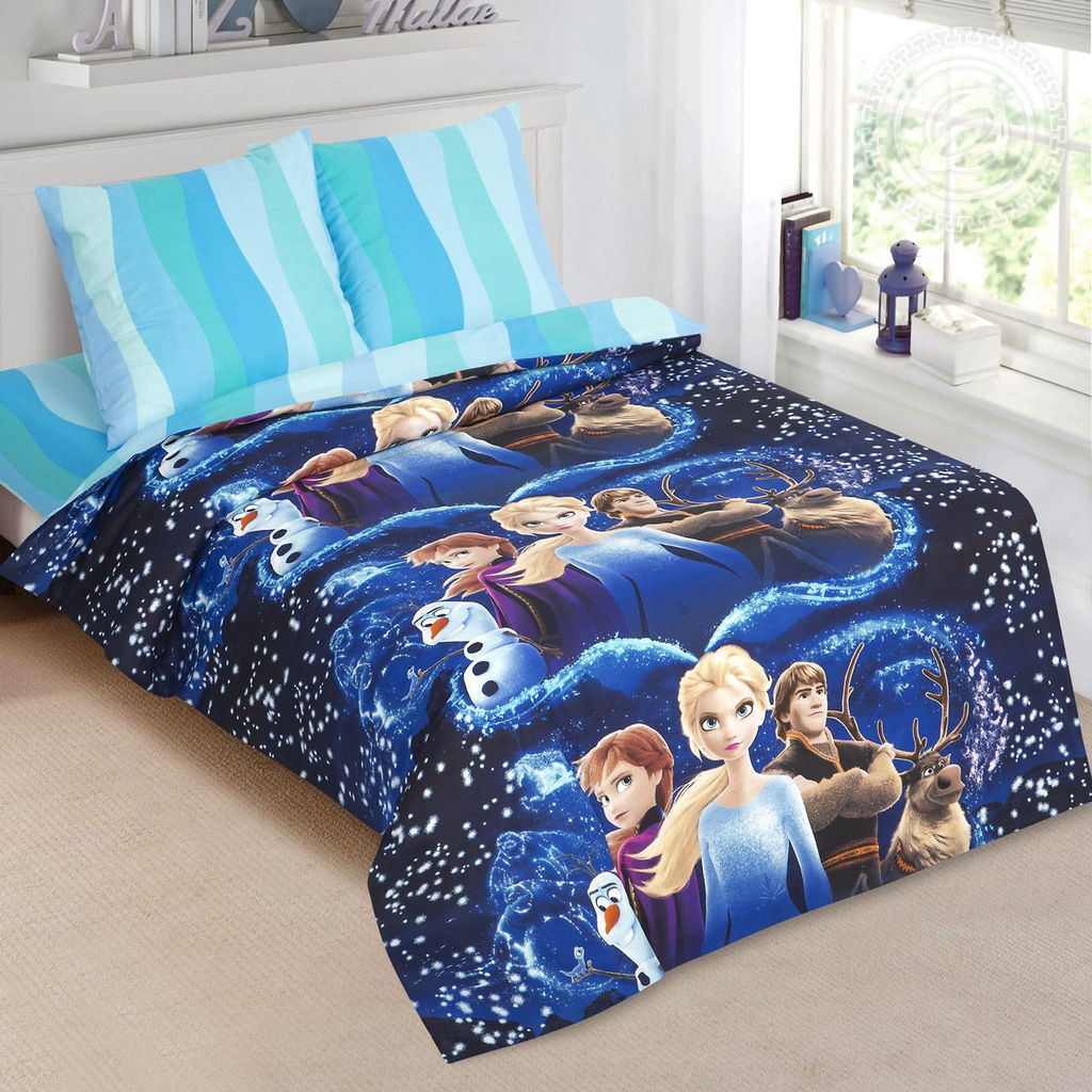 Магия снега 1,5 сп./Пододеяльник: 1 шт. - 215*145; Простыня: 1 шт. - 214*150; Наволочка: 2 шт. - 70*70; Поплин детский