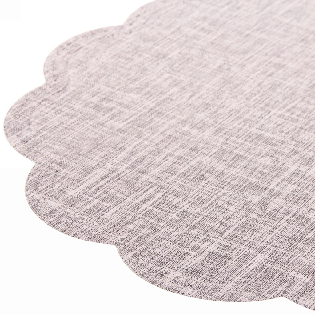 Цена за 3 шт. Салфетка плетеная 38см "Natural", серая