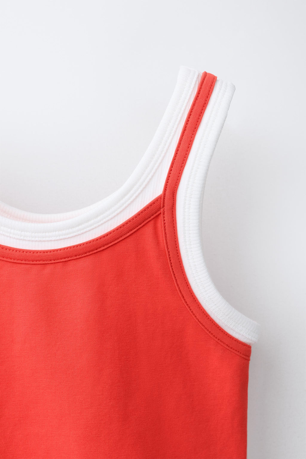 TOP DOBLE CONTRASTE / Naranja - Zara фото 3