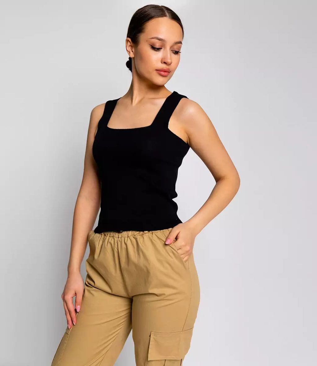 Топ #КТ82112, чёрный - Dommod фото 2