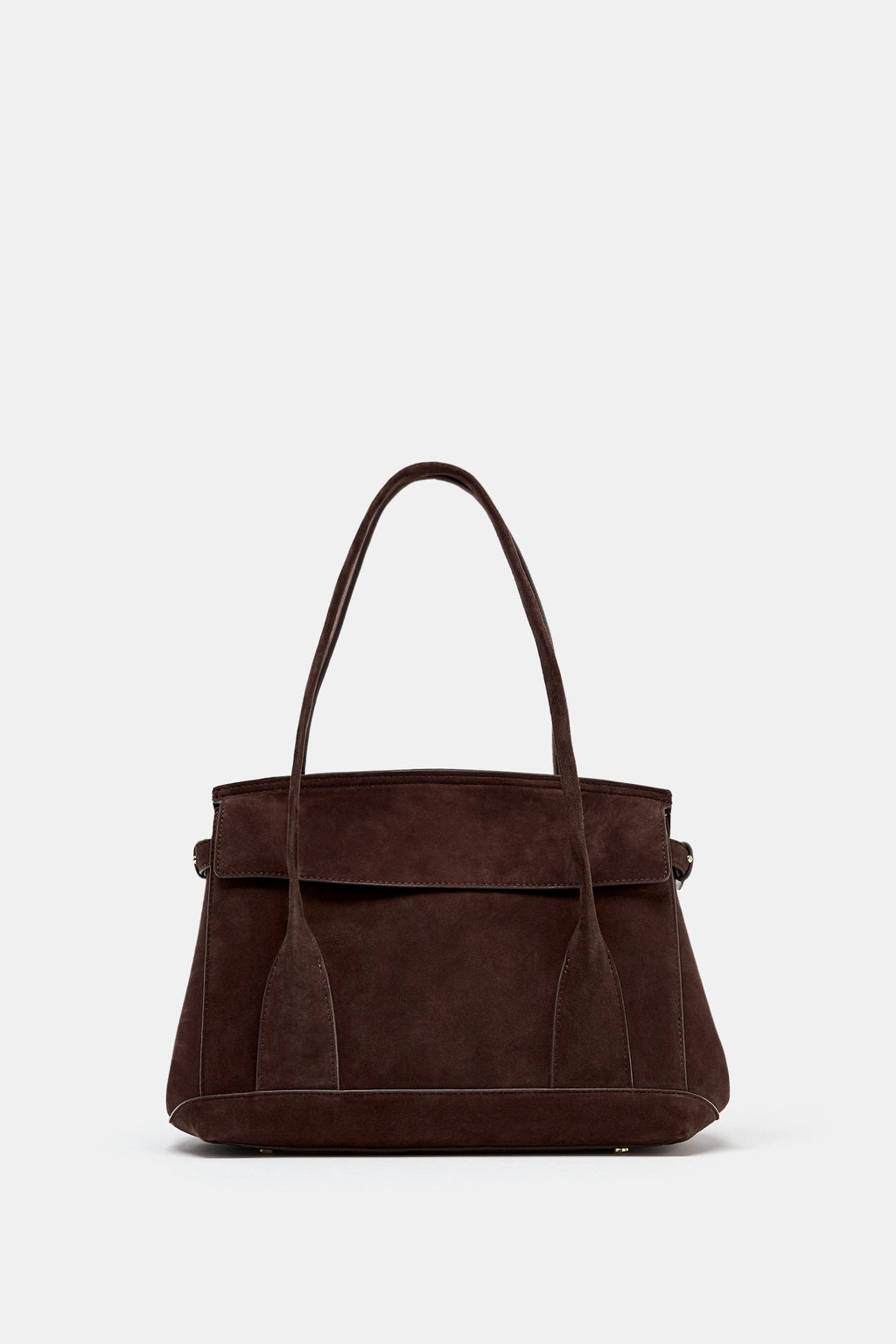 SPLIT SUEDE LEATHER CITY BAG - Zara фото 7