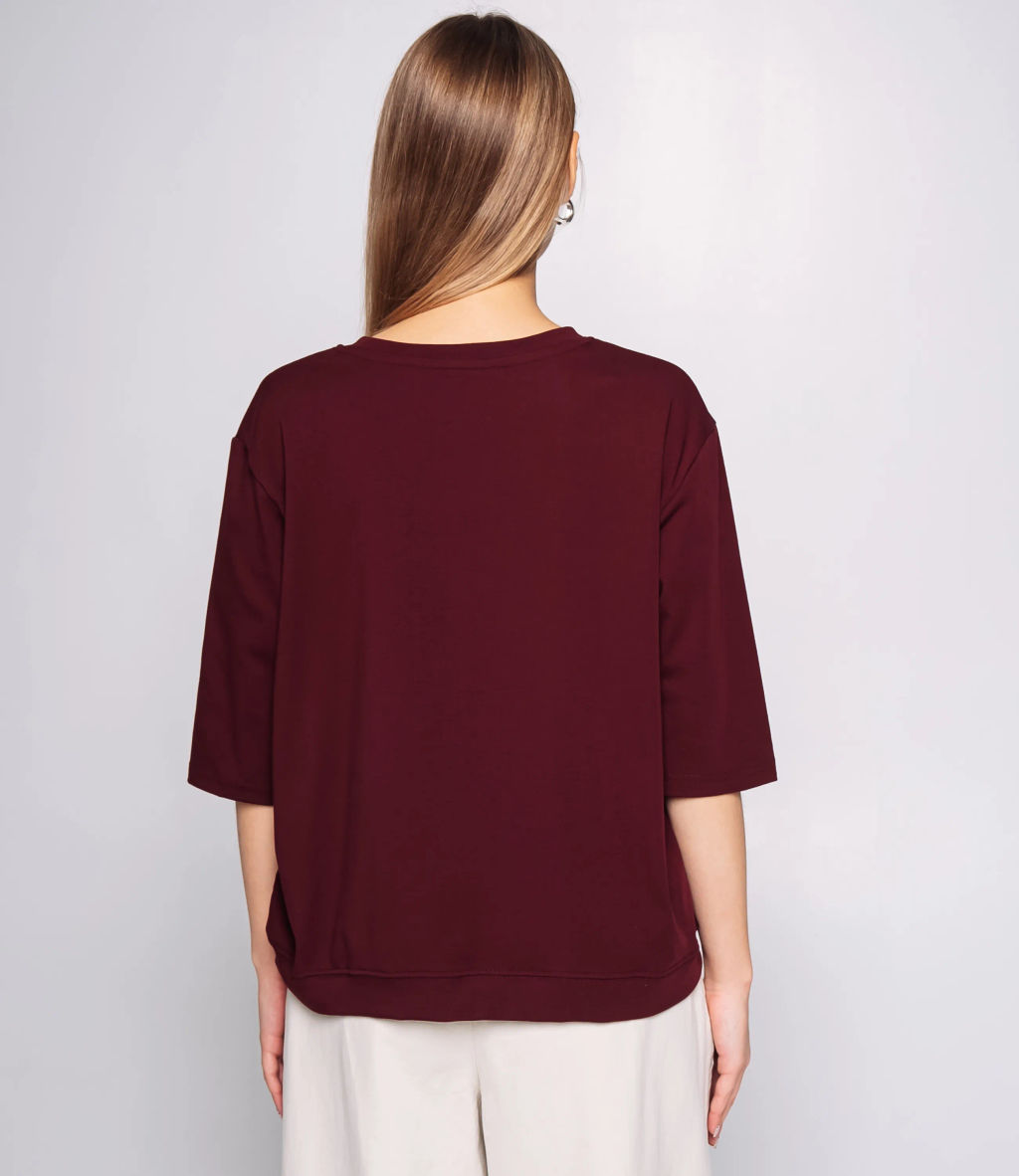 Футболка #КТ0467-51, бордовый