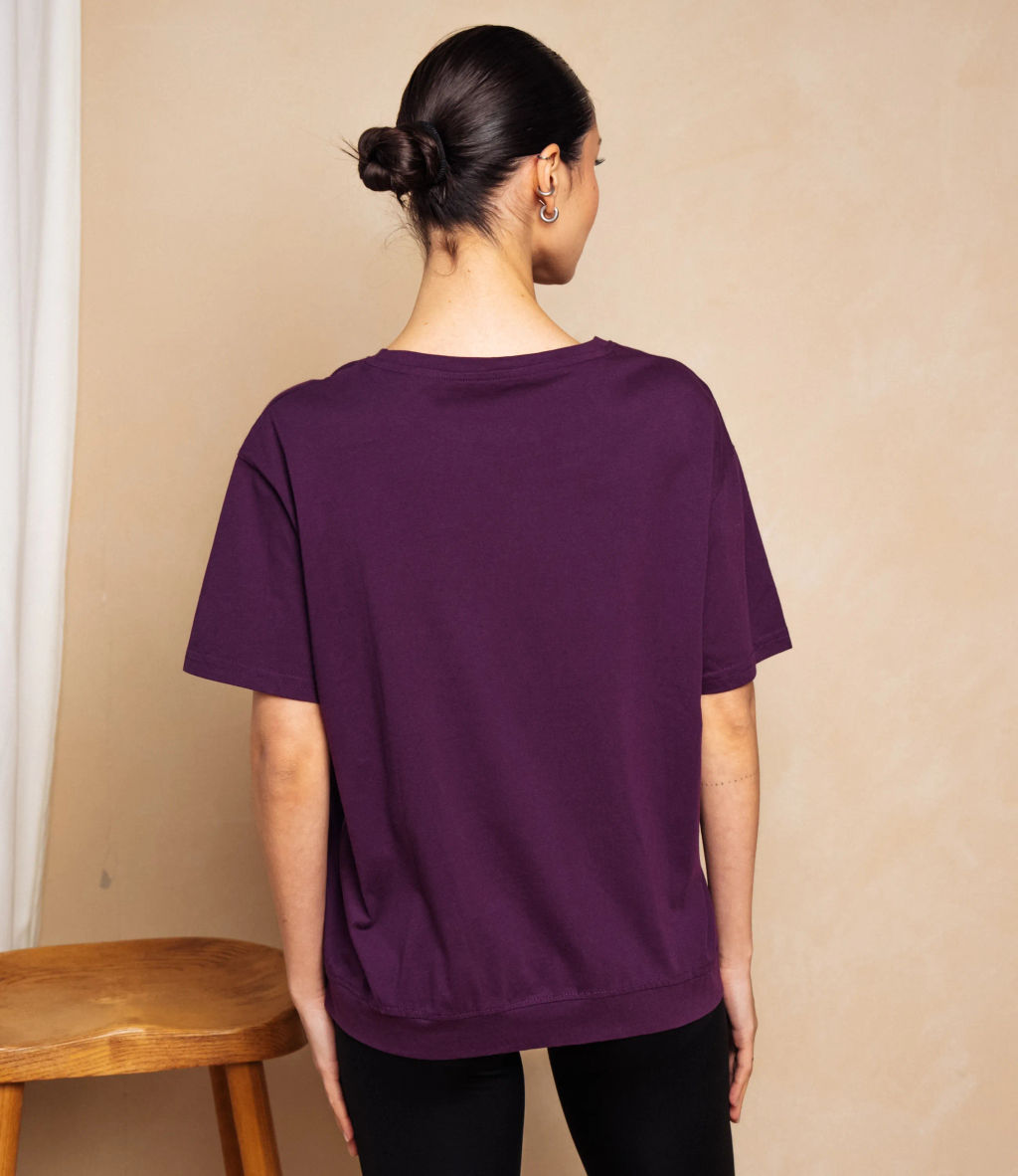 Футболка #КТ1062 (2), фиолетовый - Dommod фото 3