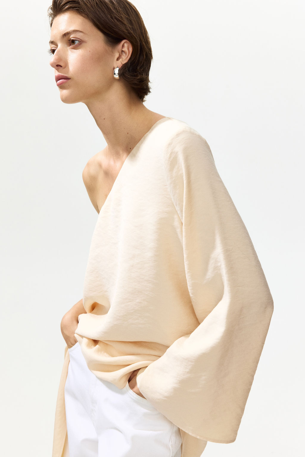 Top de un hombro en mezcla de modal - H&m фото 2