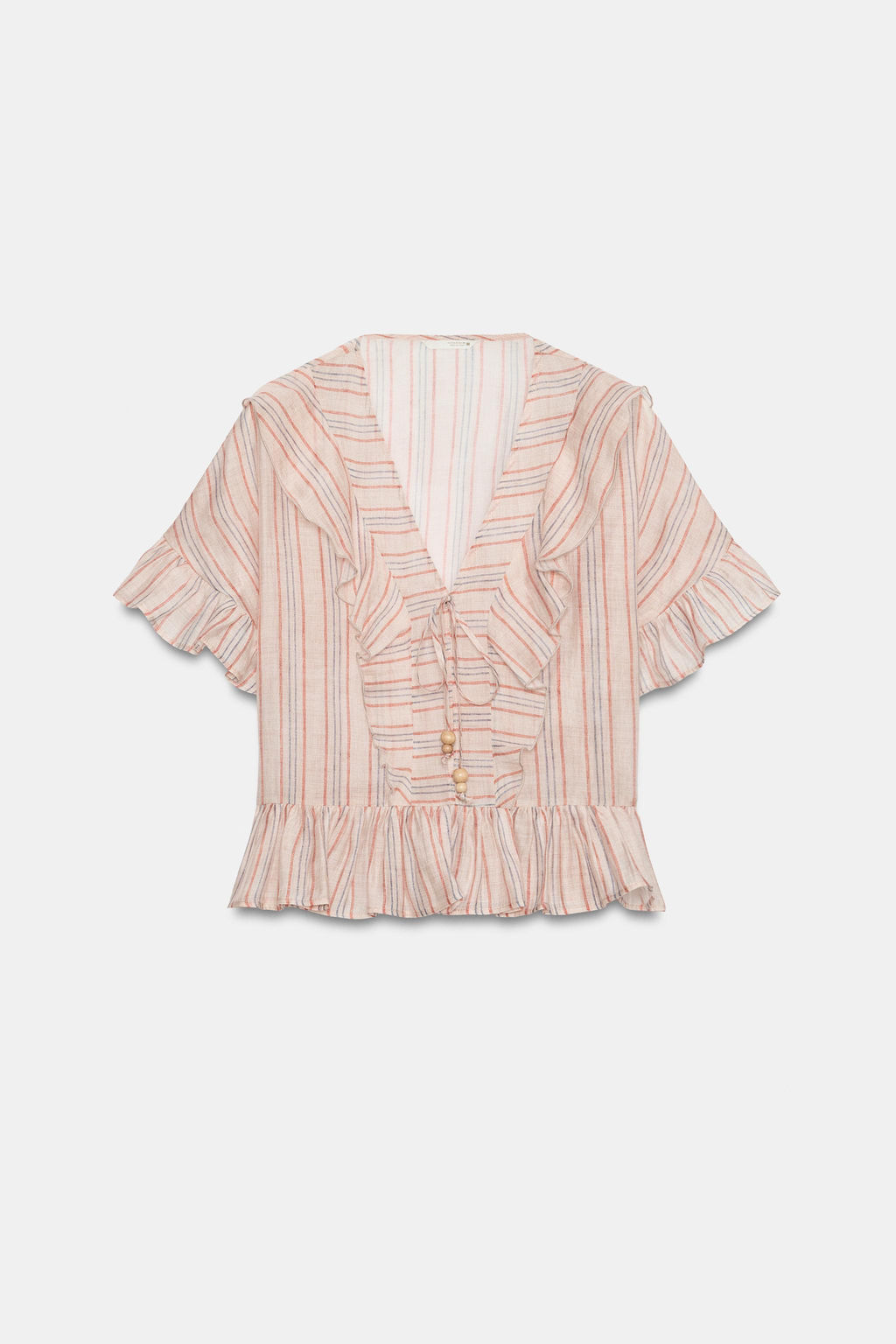 BLUSA RAYAS VOLANTES / rayas - Zara фото 7