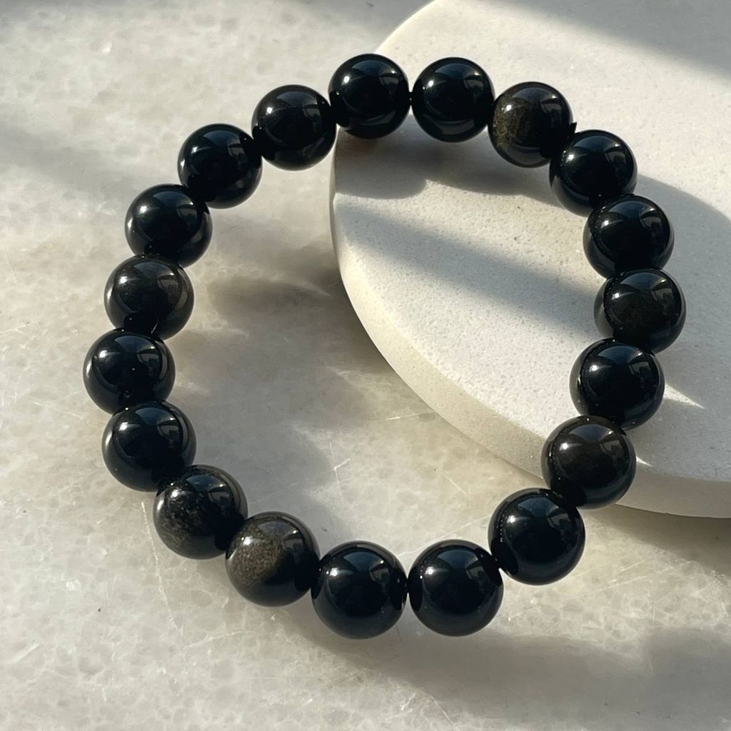 Браслет из золотистого Обсидиана 20,5 см