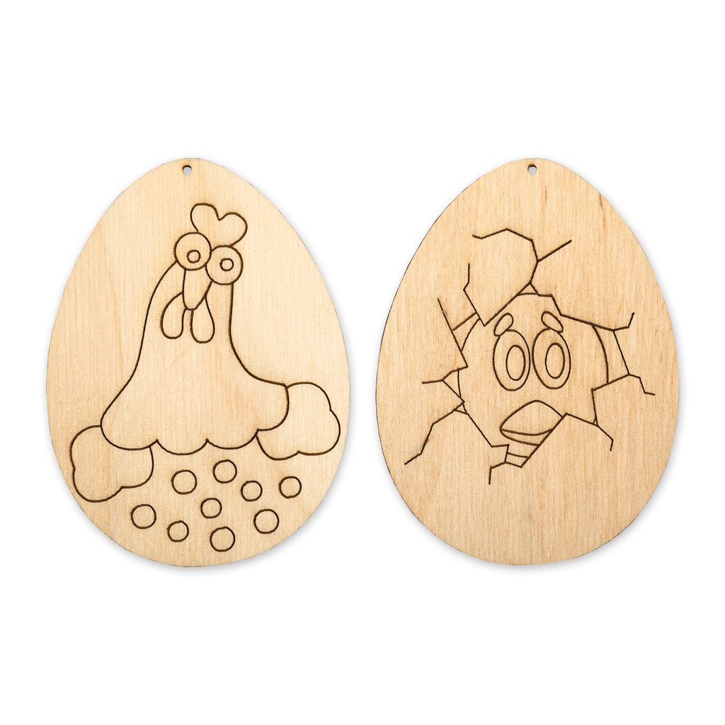 Заготовка для декорирования Mr. Carving ВД-1071 Набор подвесок Пасхальные яйца фанера 0.3 см