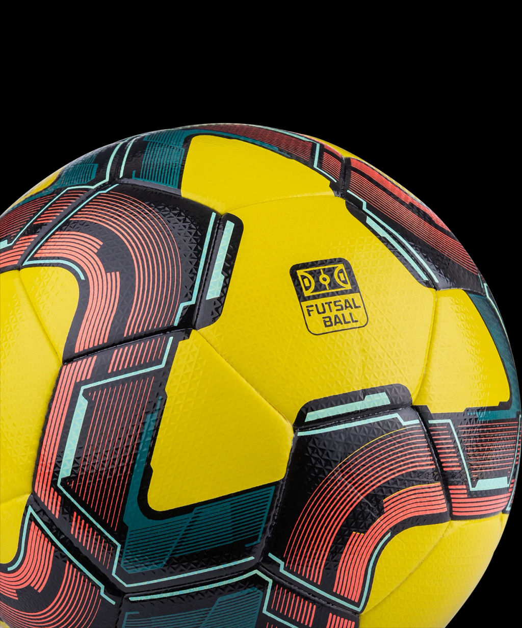 Мяч футзальный JOGEL Inspire №4, желтый/черный/красный  фото 7