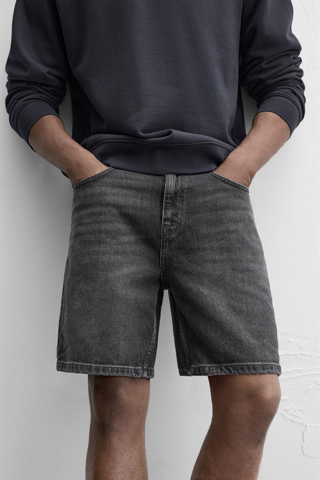 REGULAR FIT DENIM BERMUDA SHORTS - Zara фото 3