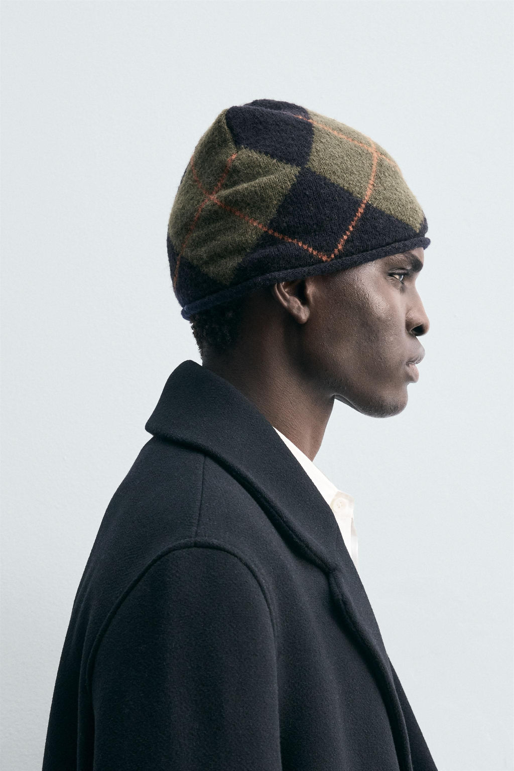 DIAMOND JACQUARD BEANIE