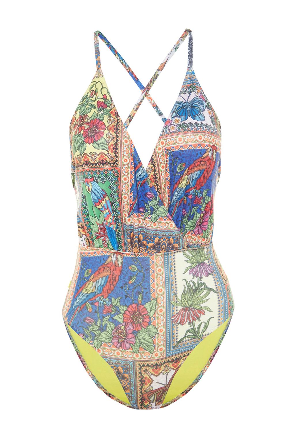 Tropikal Desenli Kruvaze Normal Paca Mayo TBESS23MA00246