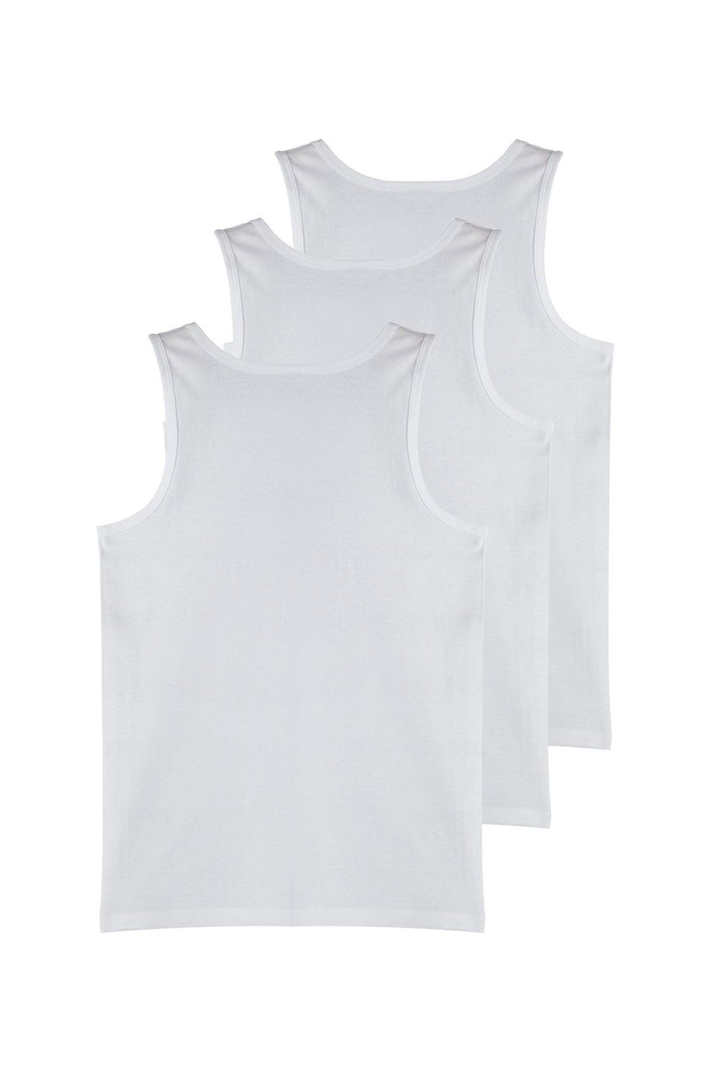 Beyaz U Yaka Penye Pamuklu 3lu %100 Pamuk Ic Giyim Atlet - Trendyolmilla фото 11