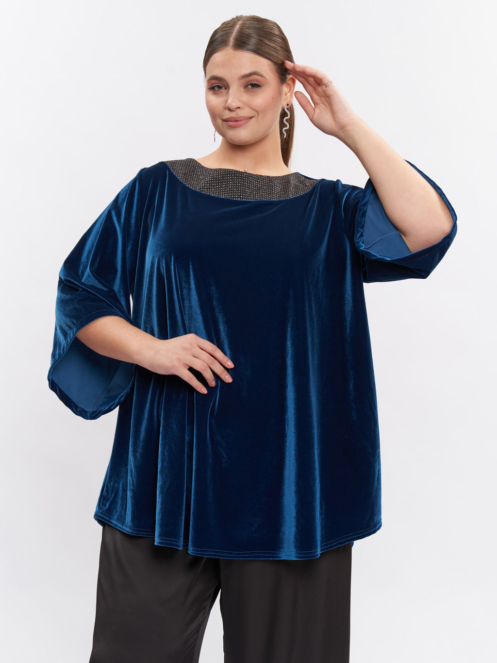 Туника из бархата TU03611DBL06