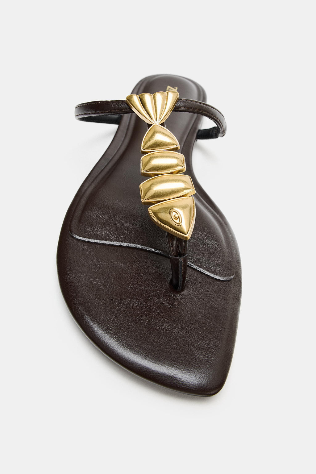 SANDALIA PLANA APLIQUE PEZ / Marr?n - Zara фото 4