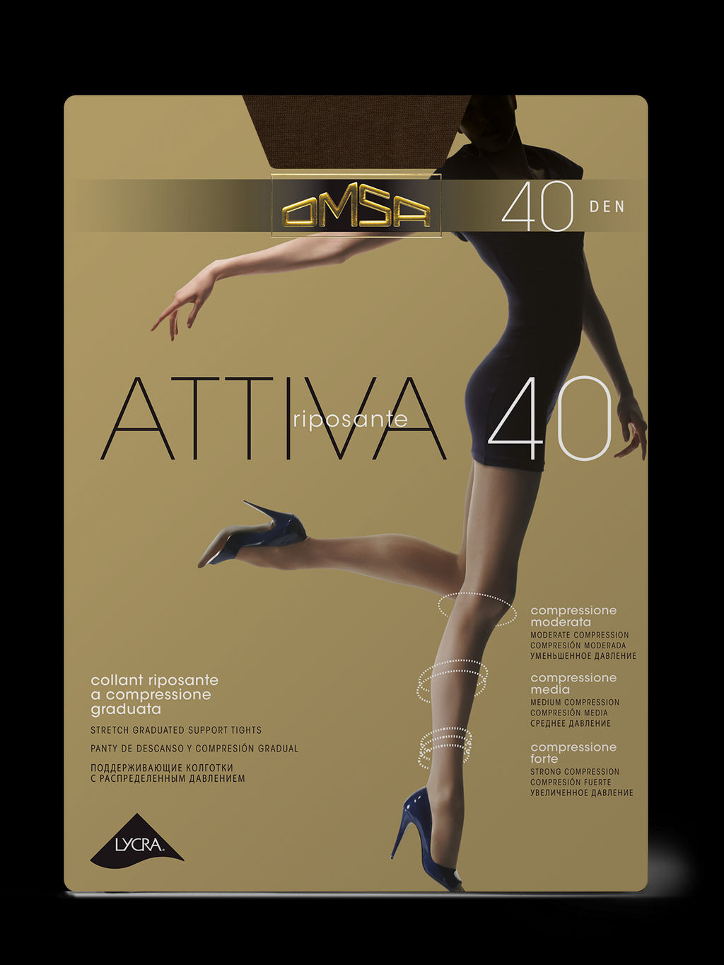 (Omsa) Attiva 40 (чз) bianco  фото 3
