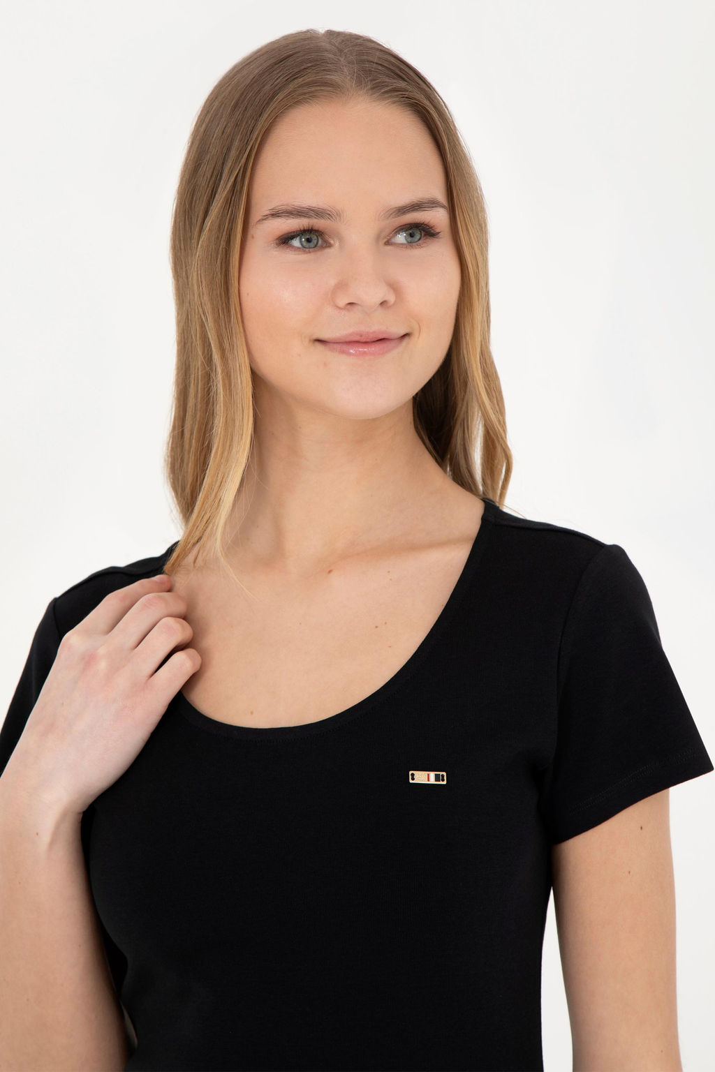 Женское черное трикотажное платье - U.s. polo assn фото 10