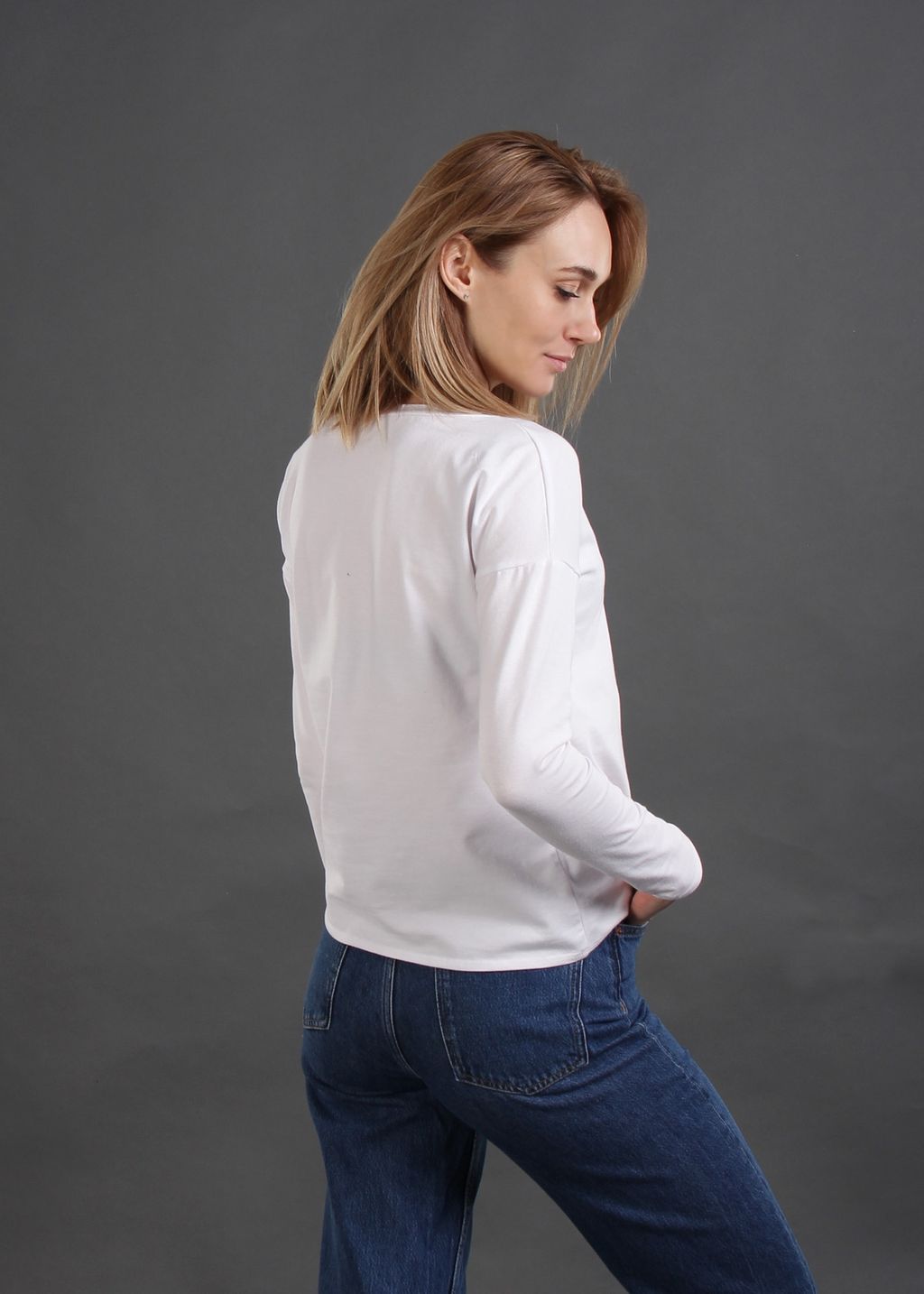 ЛОНГСЛИВ ДЖ494 БЕЛЫЙ - Assana фото 5