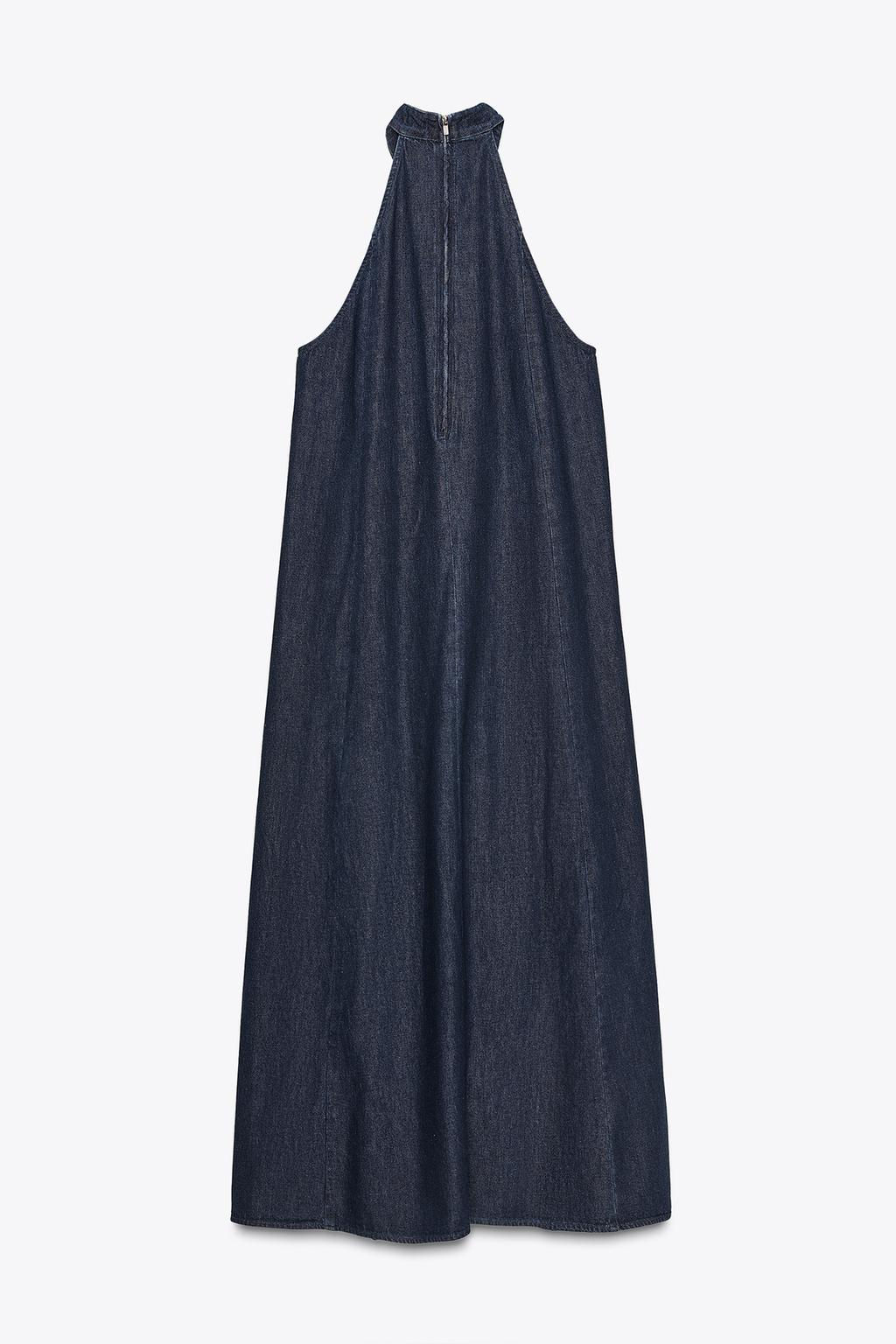 TRF HALTER DENIM DRESS - Zara фото 8