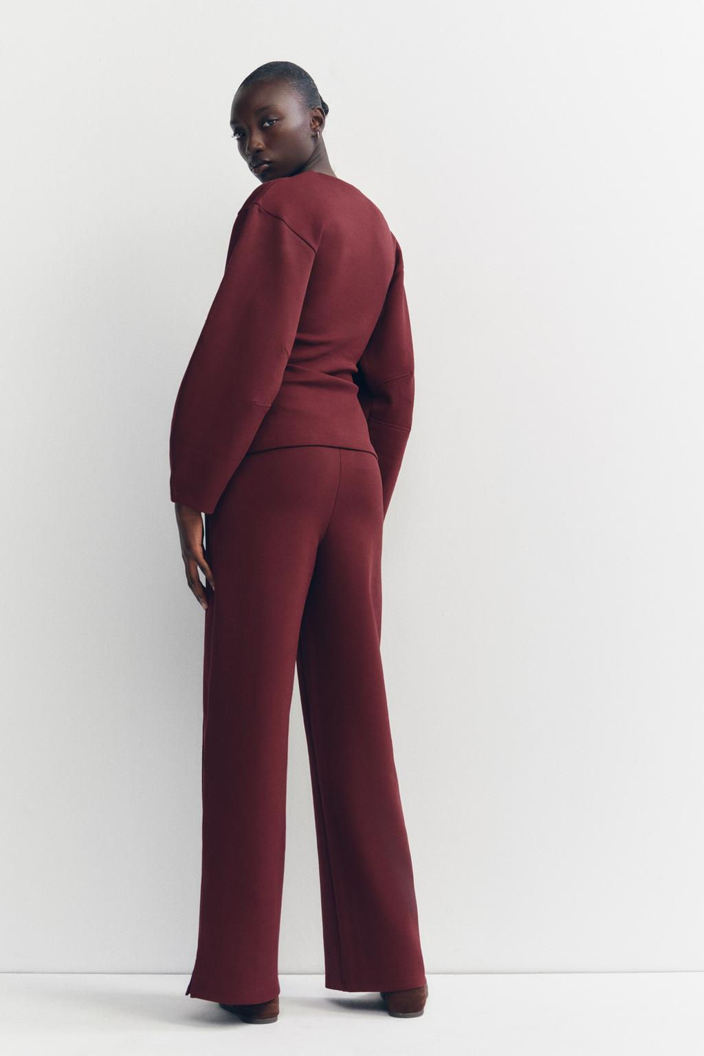 INTERLOCK KNIT TROUSERS WITH VENTS - Zara фото 21