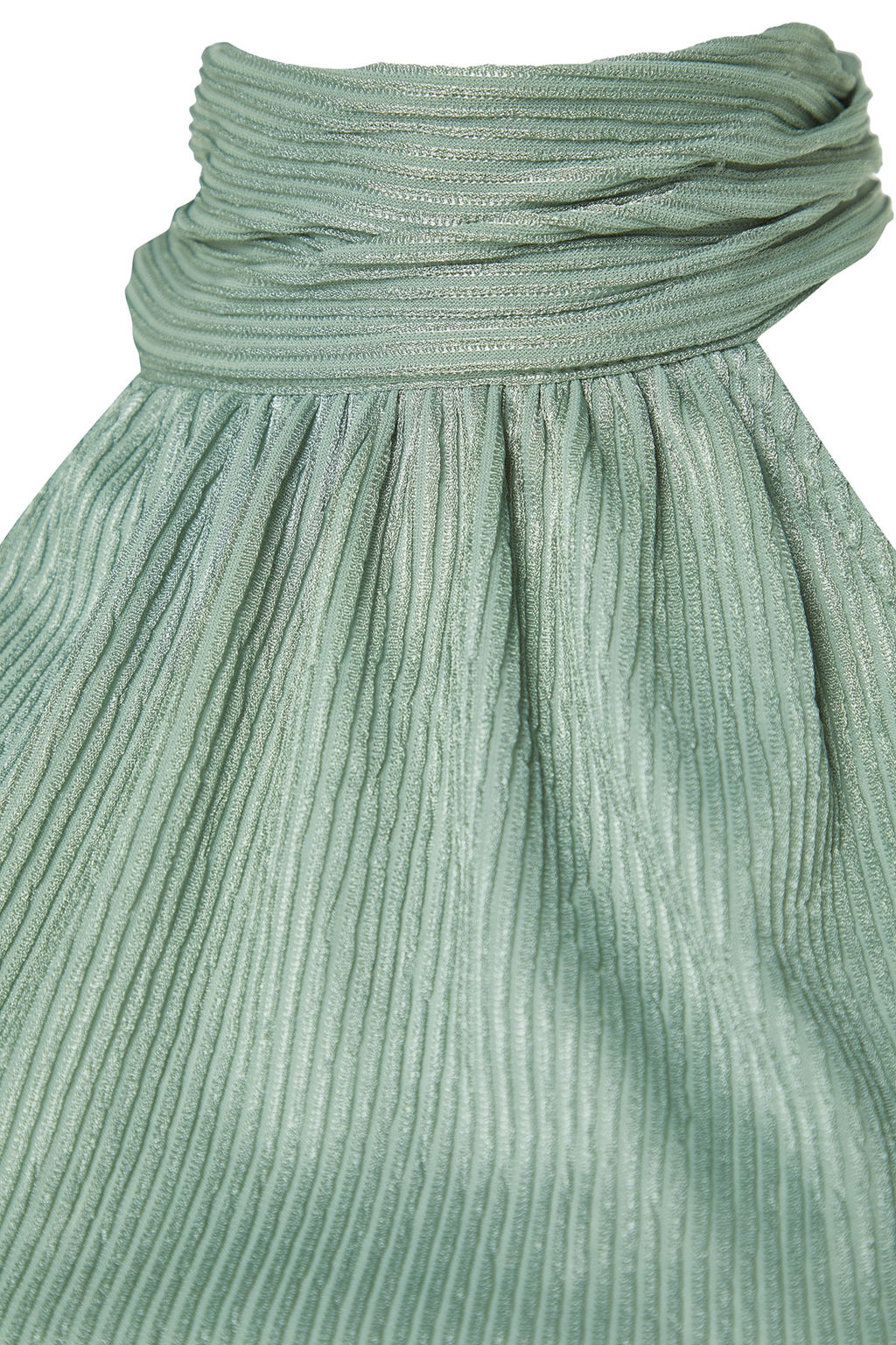 Mint Regular/Normal Kal?p Dik Yaka Fit Pilise Esnek Orme Bluz TWOSS23BZ00952