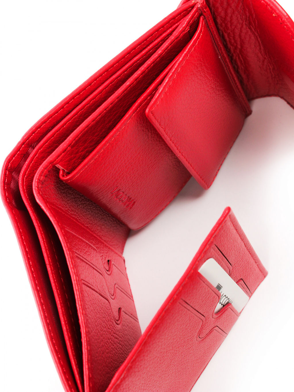 LACCOMA кошелек LA-2075-красный натуральная кожа  фото 5