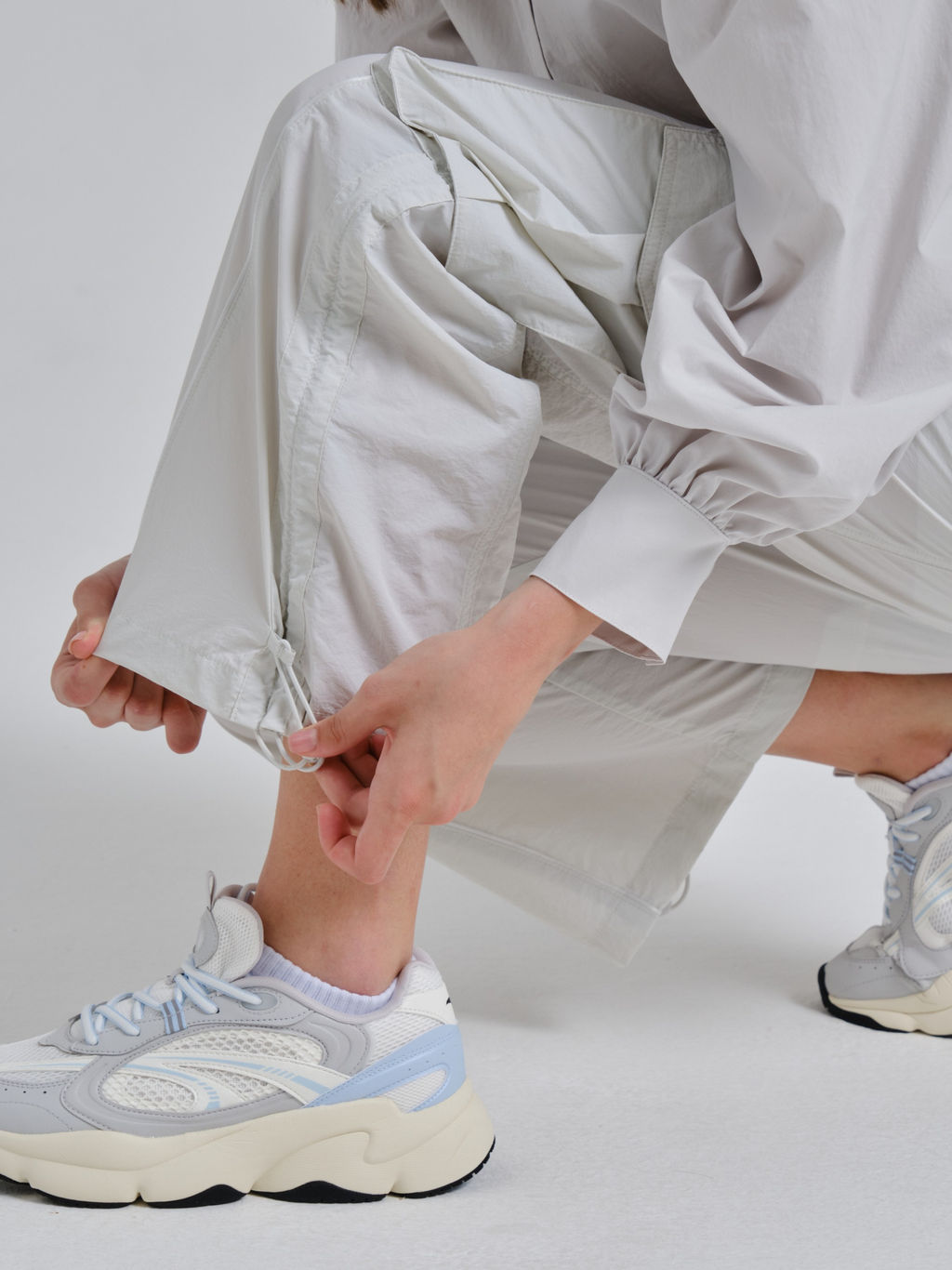 Брюки текстильные Светло-серый - Anta фото 5