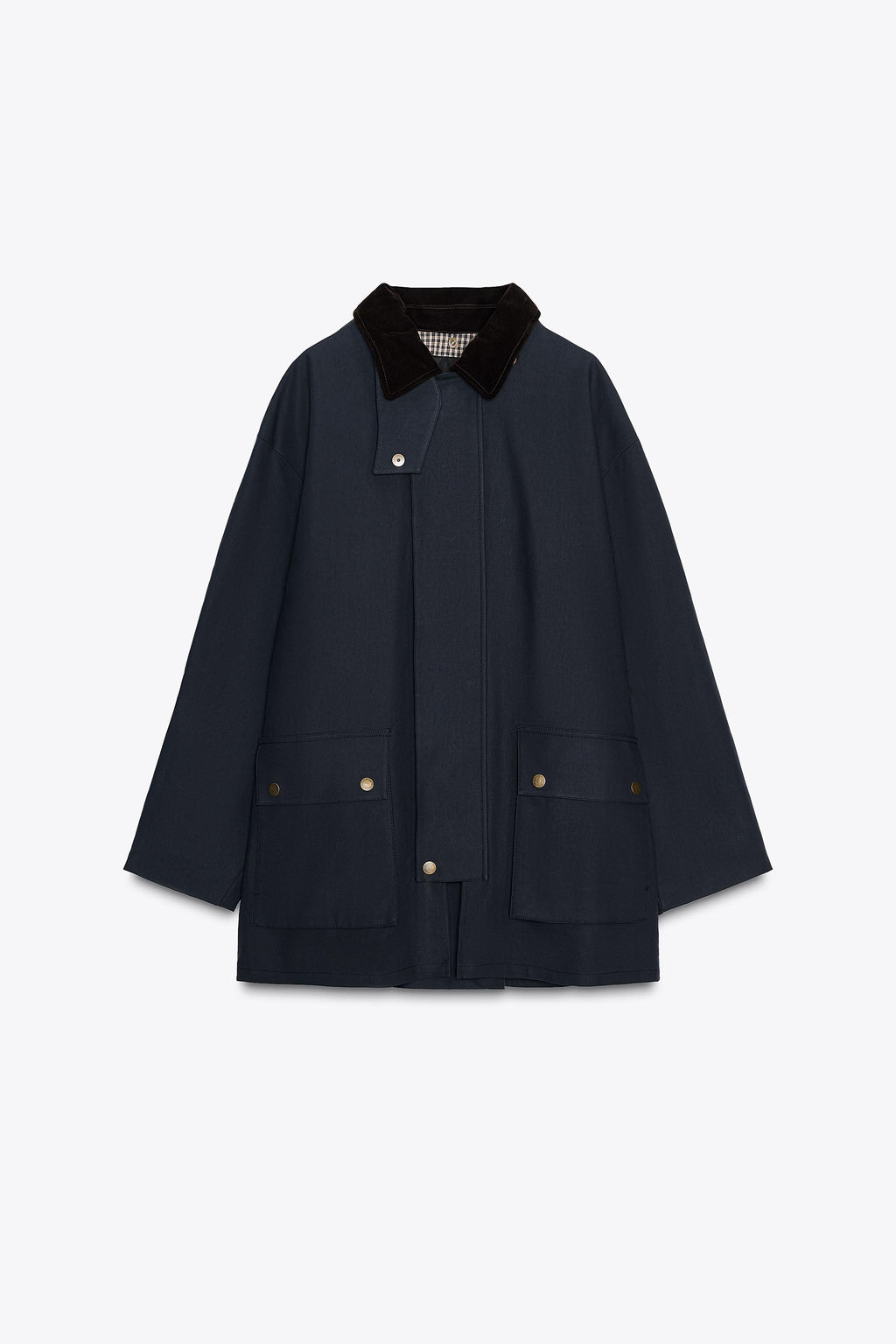 HOODED CONTRAST LAPEL TRENCH COAT ZW COLLECTION - Zara фото 7