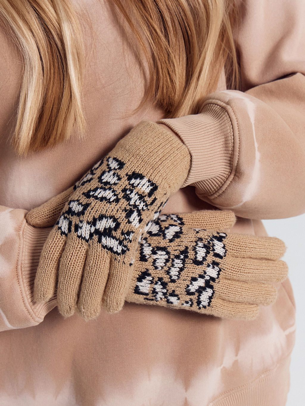 Перчатки детские с леопардовым узором - Mark formelle фото 4