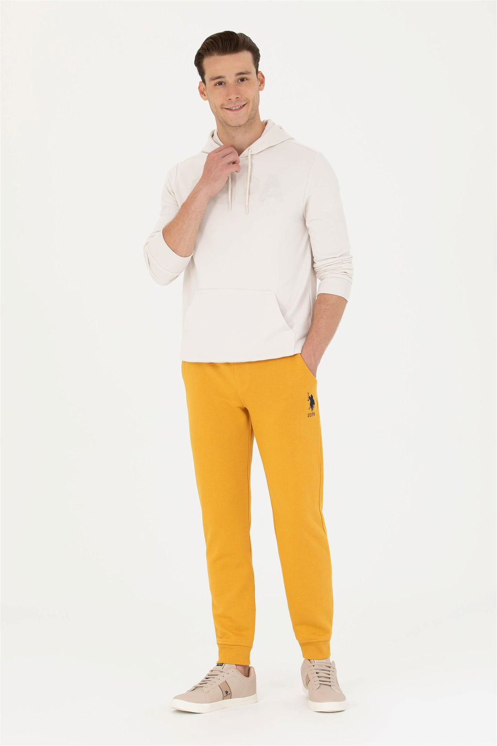 U. S. Polo Assn Мужские спортивные штаны горчичного цвета - U.s. polo assn фото 10