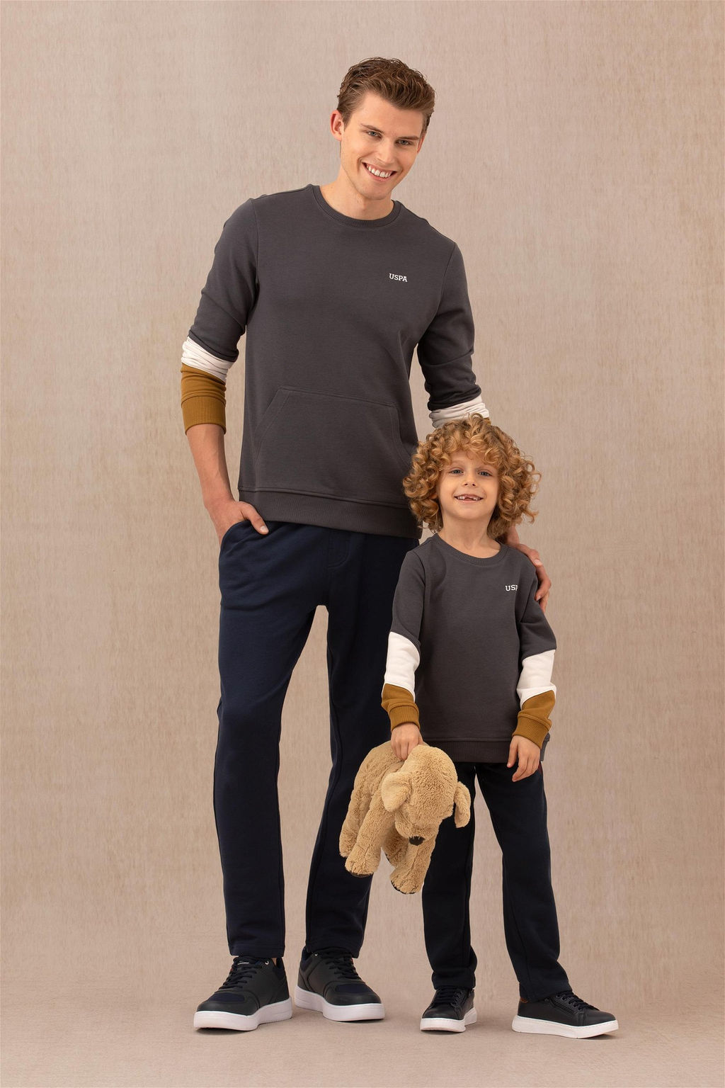 U. S. Polo Assn Мужской свитшот антрацитового цвета с круглым вырезом - U.s. polo assn фото 8