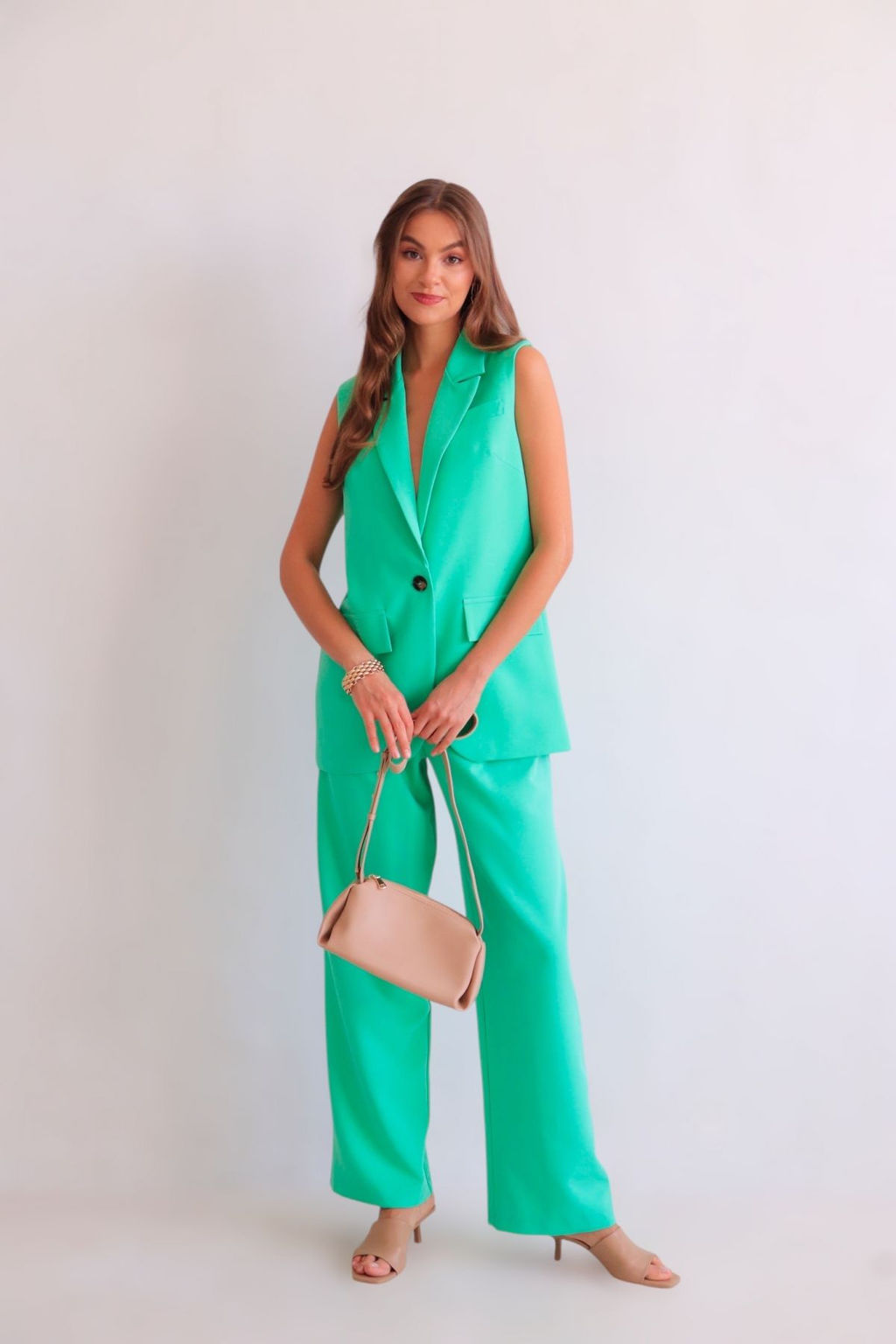 Martichelli Костюм с жилетом бирюзовый фото 23