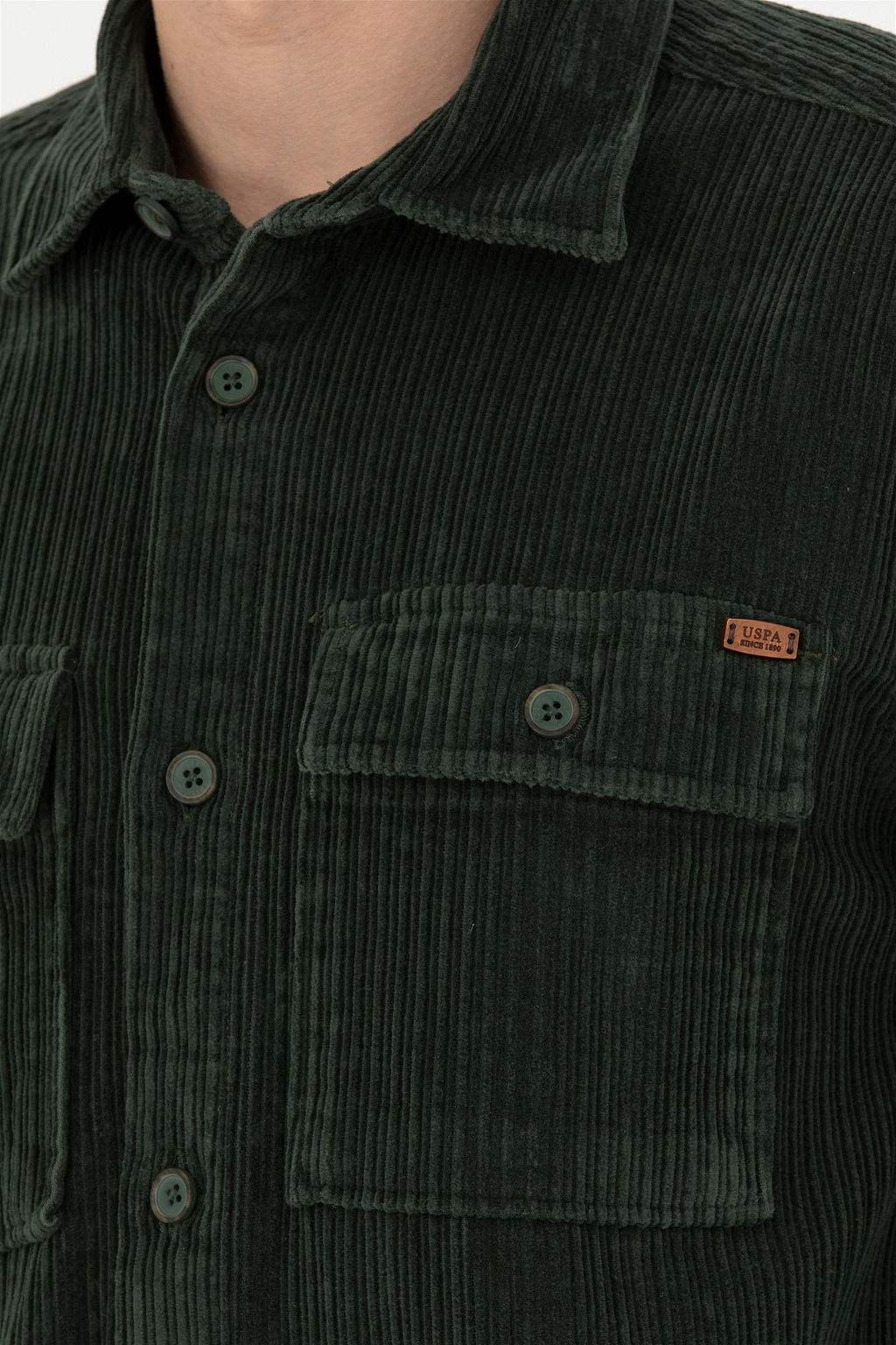 Мужская зеленая рубашка с длинным рукавом - U.s. polo assn фото 7