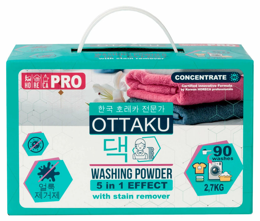 OTTAKU 5in1 EFFECT Концентрированный универсальный стиральный порошок с пятновыводителем, 2,7 кг  фото 10
