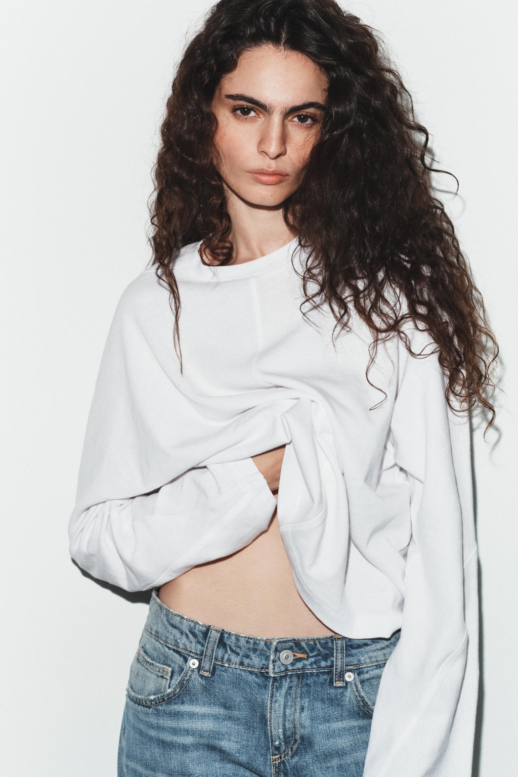 LONG SLEEVE SEAM T-SHIRT - Zara фото 9