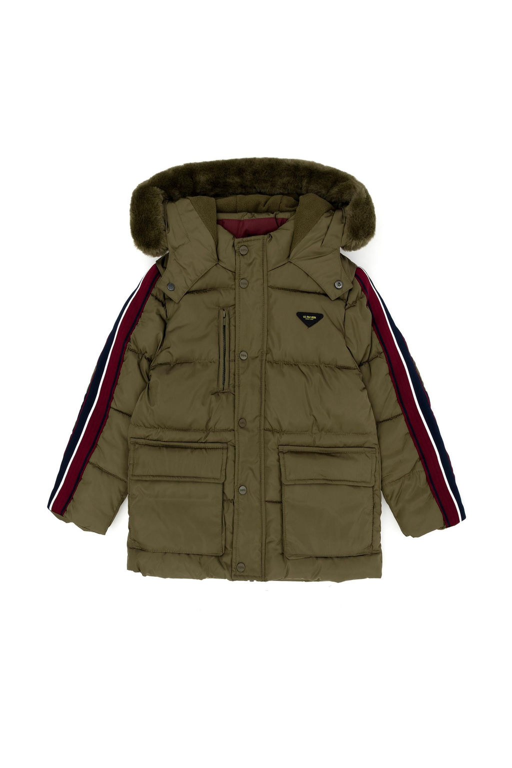 Пальто цвета хаки для мальчика - U.s. polo assn фото 7