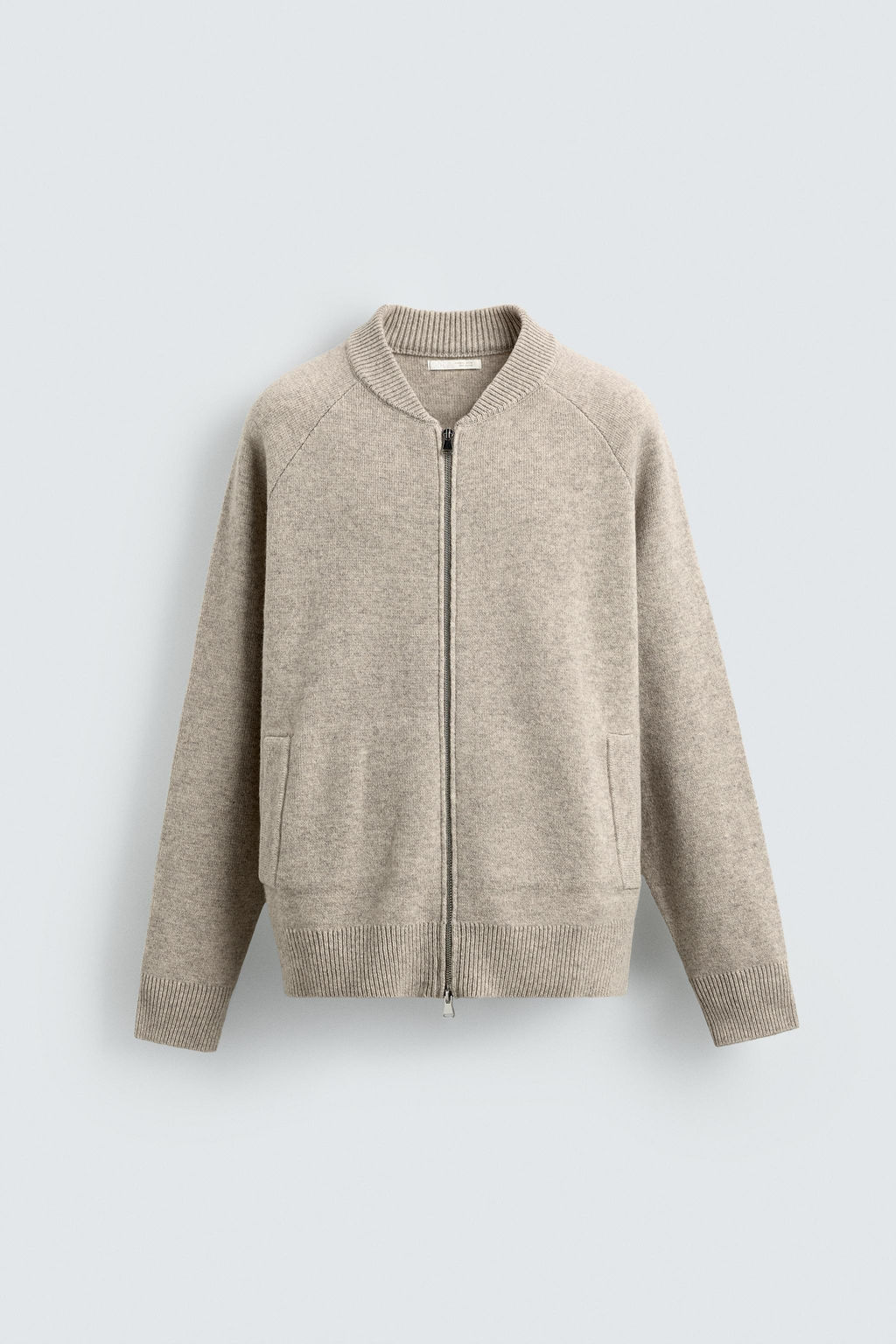 100% WOOL KNITTED BOMBER JACKET - Zara фото 7