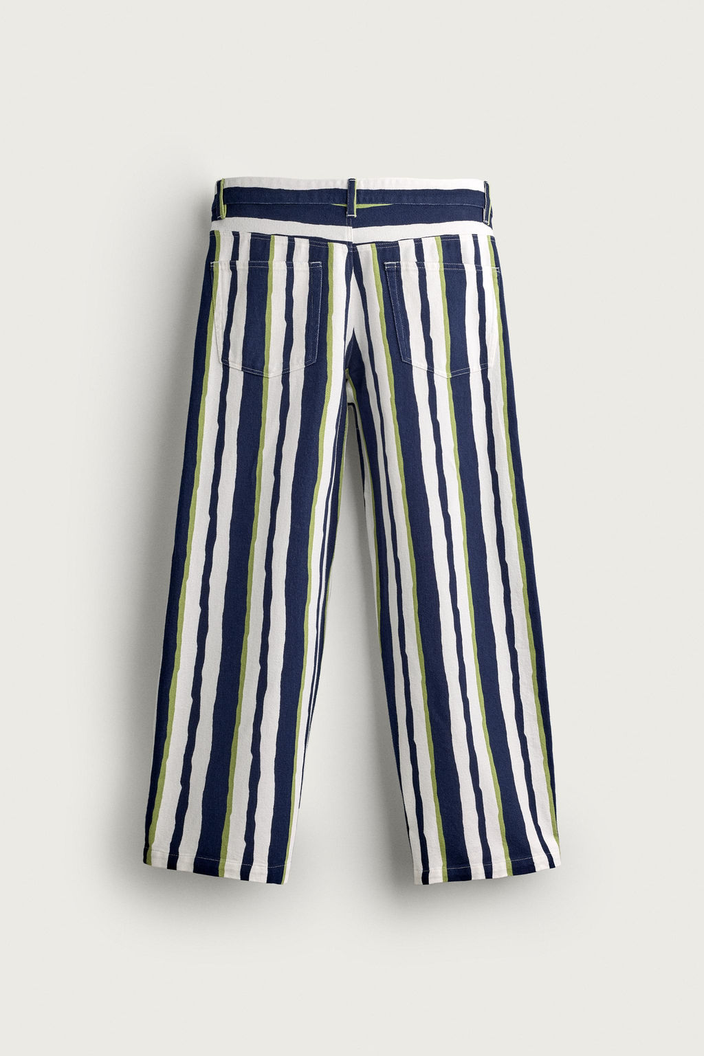 PANTAL?N STRAIGHT FIT RAYAS / Marino - Zara фото 8