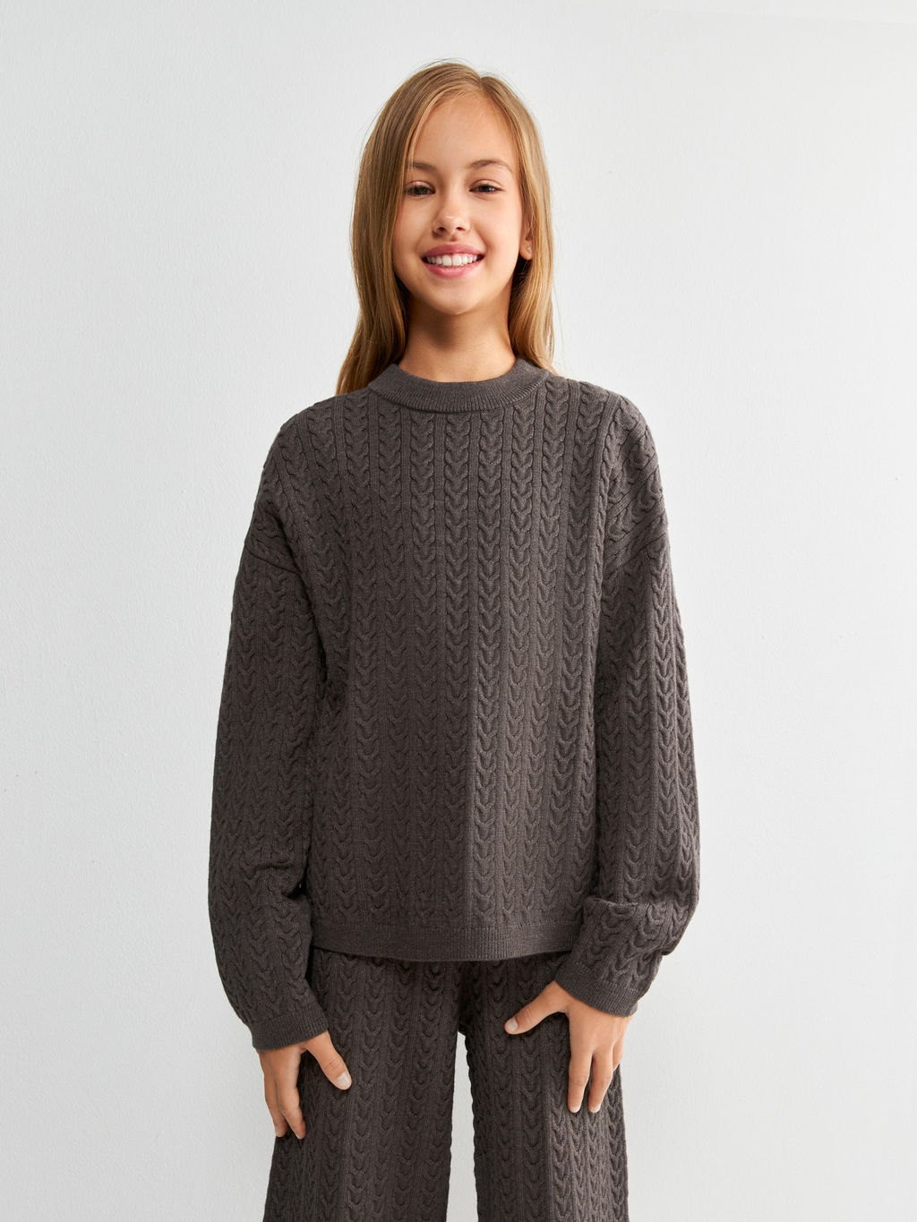 ACOOLA / Джемпер детский для девочек Monica кофейный  фото 4