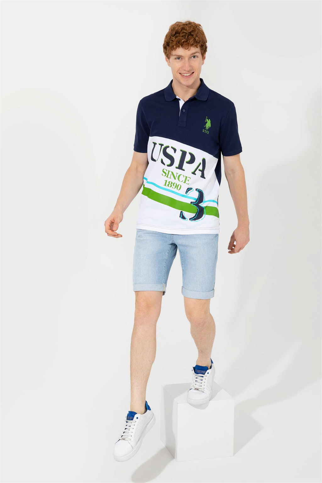 Мужская темно-синяя футболка с воротником-поло Неожиданная скидка в корзине - U.s. polo assn фото 4
