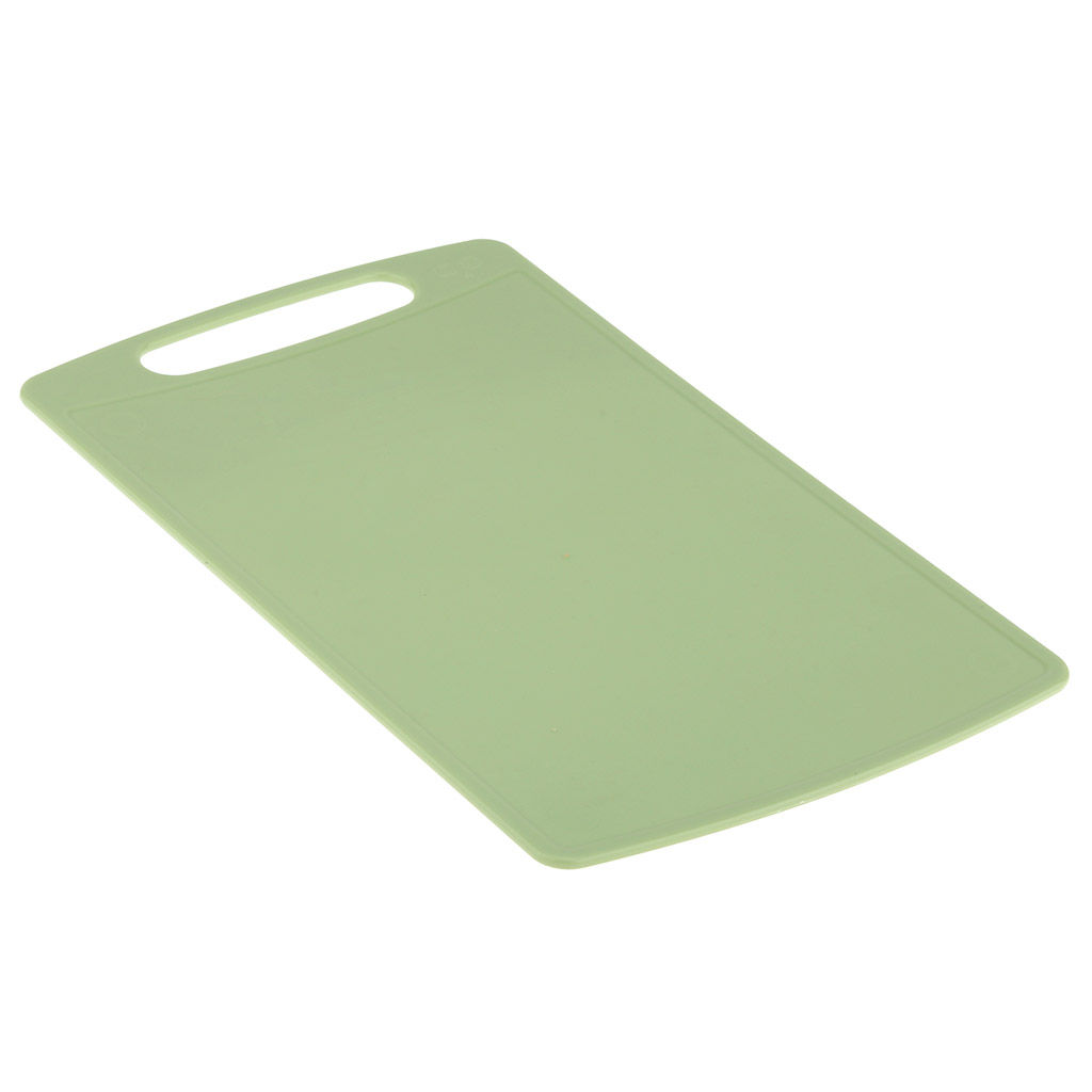 Доска разделочная пластмассовая Bergamo 26х15,5х0,35см, прямоугольная, зеленый, с декором (Россия) - Домашняя мода фото 4