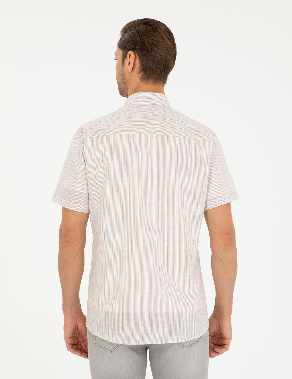 Haki Regular Fit K_sa Kollu G_mlek - Pierre cardin фото 5