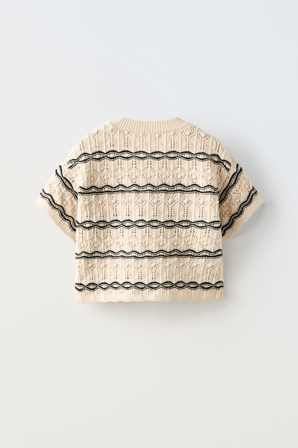 CROCHET KNIT T-SHIRT - Zara фото 2