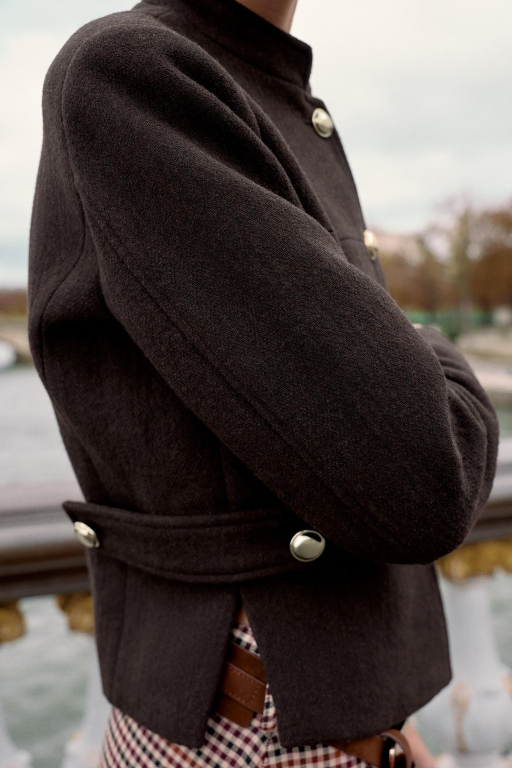 WOOL BLEND HIGH NECK JACKET - Zara фото 4