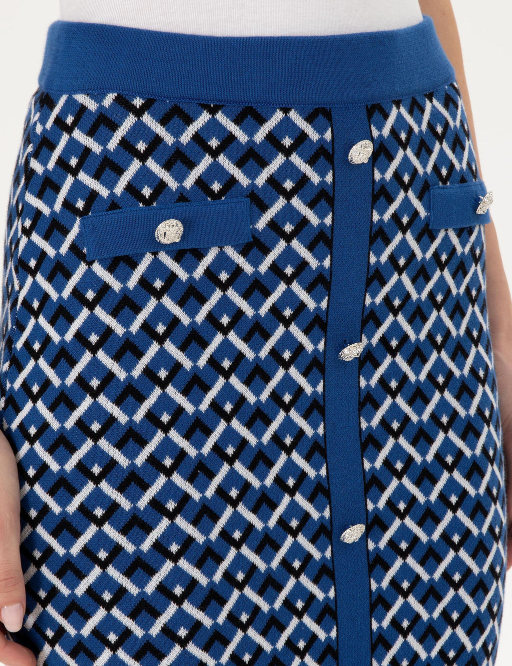 Saks Kalem Fit Triko Etek - Pierre cardin фото 5